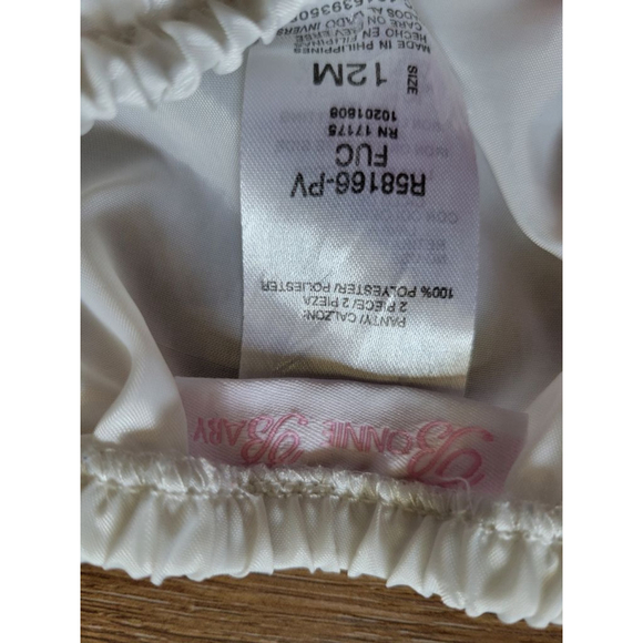 Girls Elephant Pattern Lined Sundress Set 12mos - Picture 7 of 8